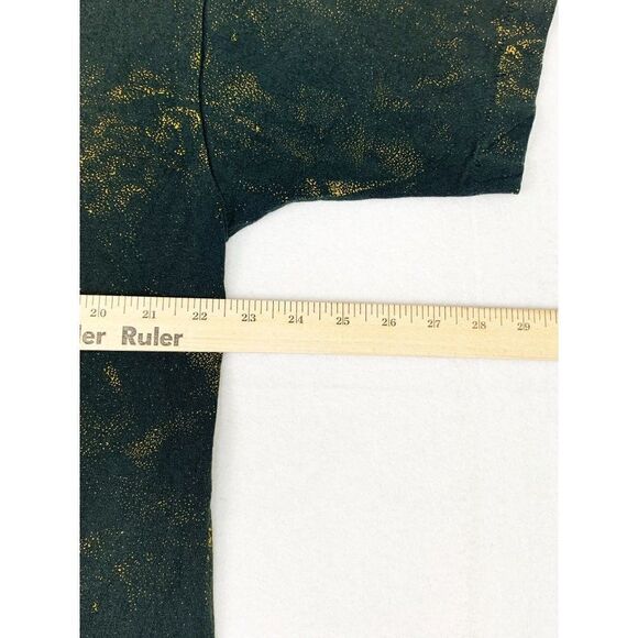 Vintage Native American T-Shirt Cowboy XL Black Gold All over Print - Picture 10 of 10